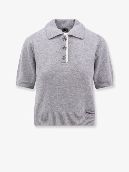 Pinko Gorgona Wool And Cashmere Polo Sweater