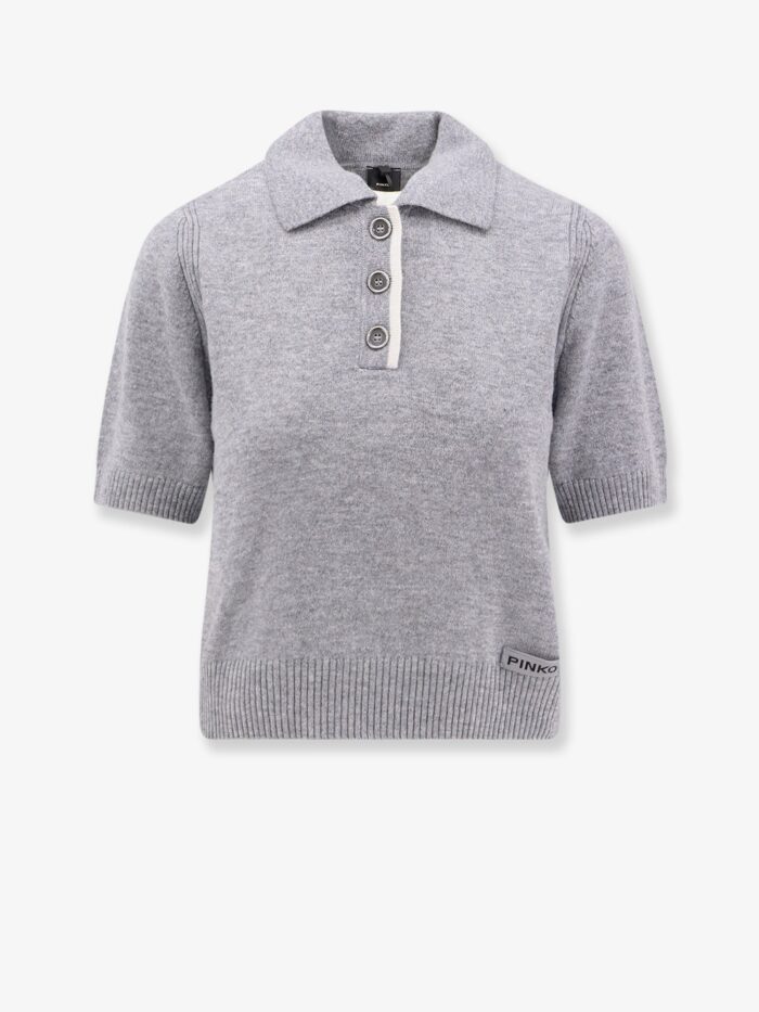 Pinko Gorgona Wool And Cashmere Polo Sweater