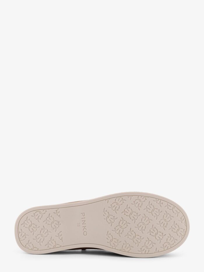 Pinko Grace Suede Loafers With Metal Lettering Logo