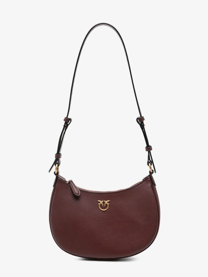 Pinko Half Moon Mini Leather Crossbody Bag