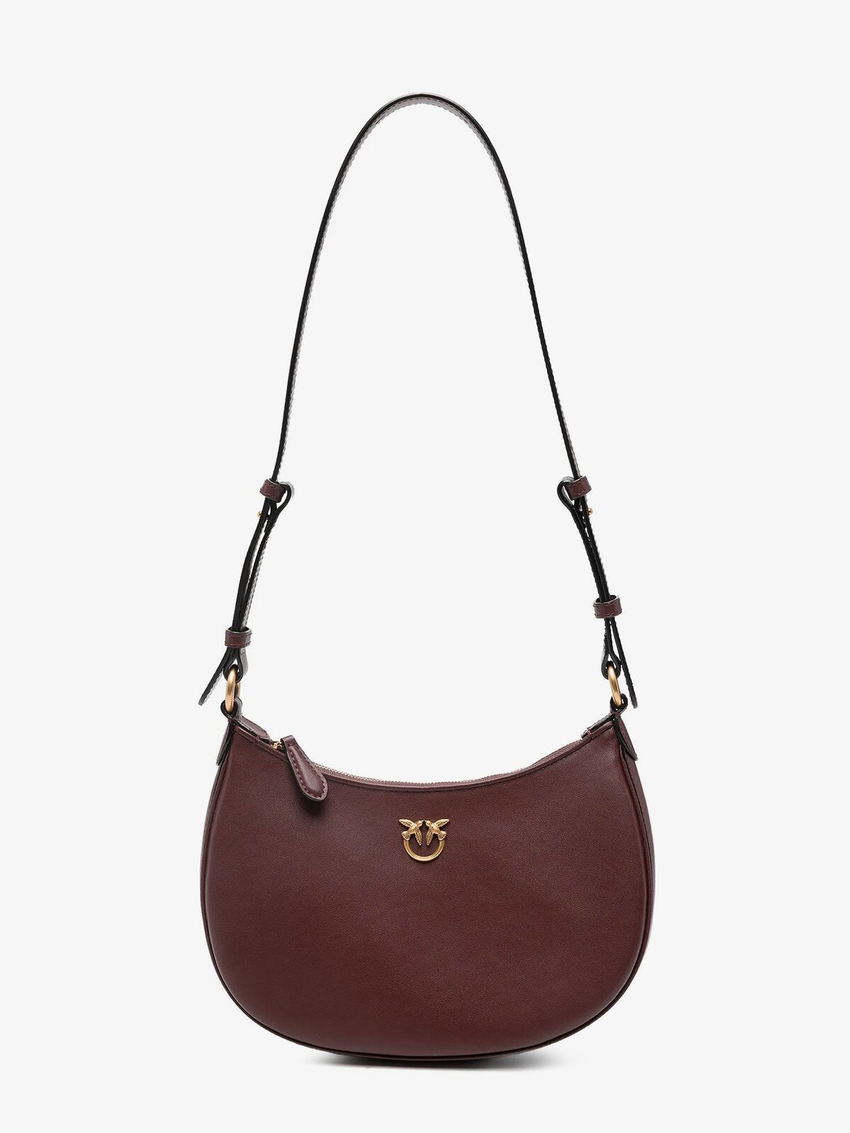 Pinko Half Moon Mini Leather Crossbody Bag