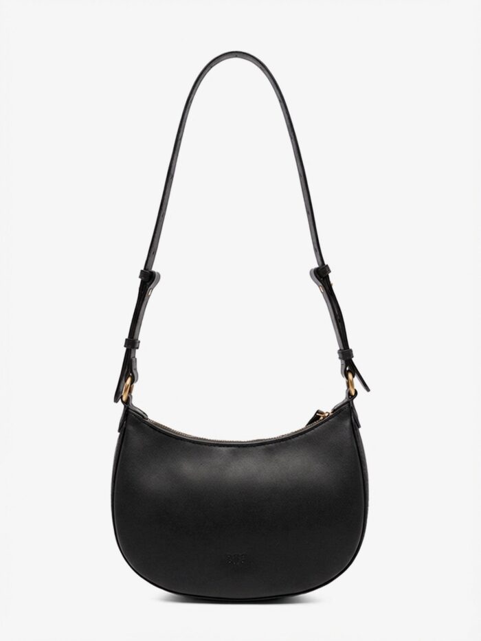 Pinko Half Moon Mini Leather Shoulder Bag