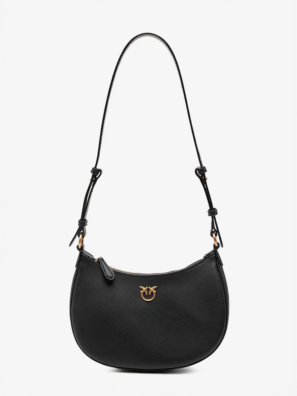 Pinko Half Moon Mini Leather Shoulder Bag