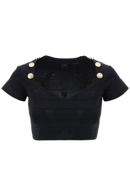 Pinko Hoodia Knitted Crop Top