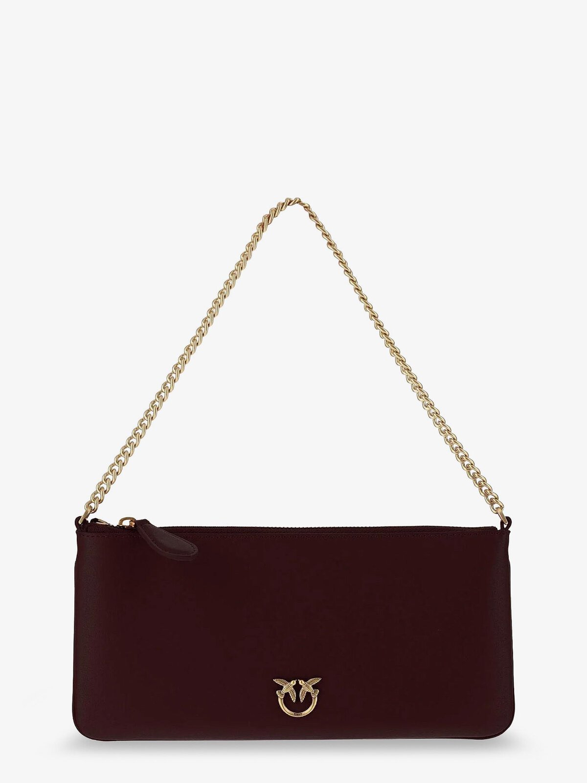 Pinko Horizontal Flat Leather Crossbody Bag