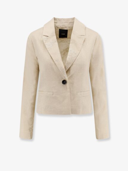 Pinko Idony Embroidered Linen Blazer