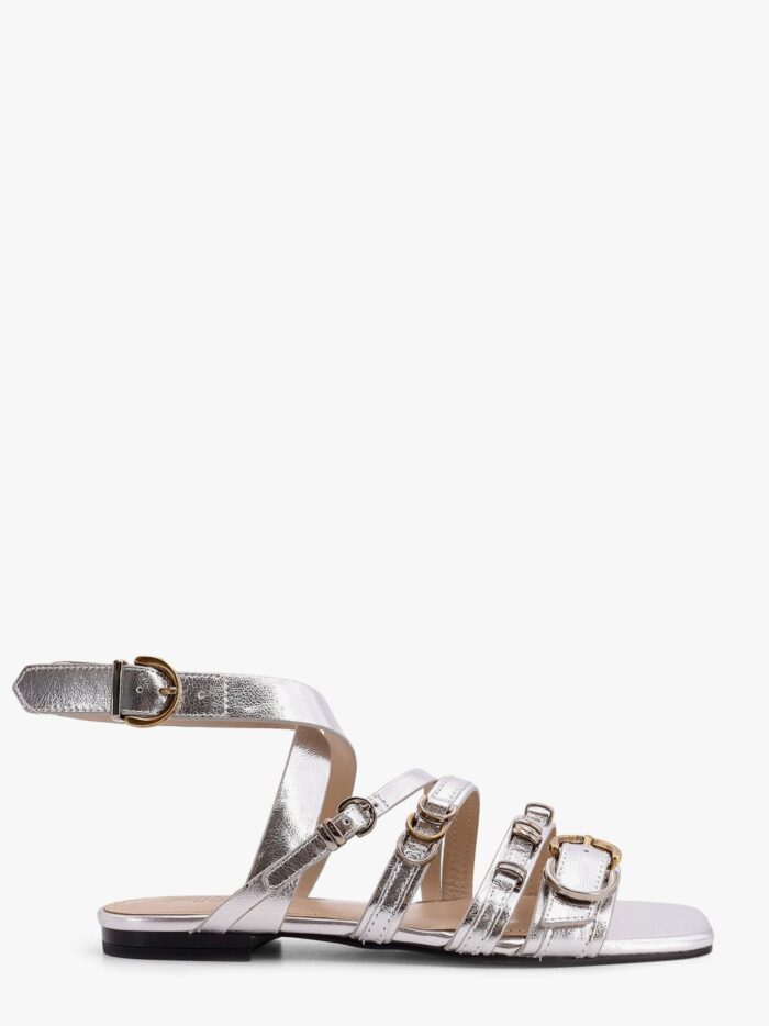 Pinko Laminated Leather Sandals