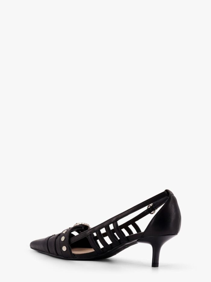 Pinko Leather Gloria Décolleté With Metal Buckle Detail On The Front