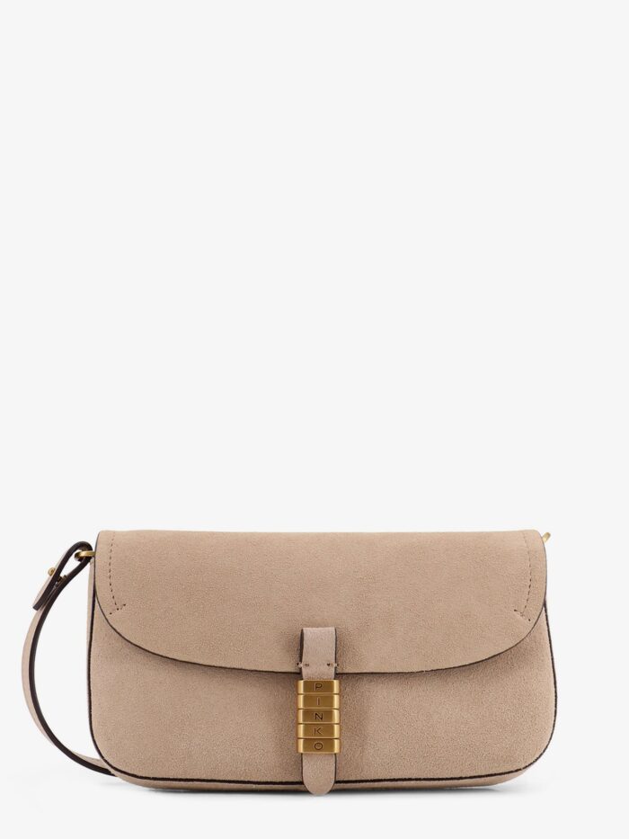 pinko leather saddle flat crossbody bag Pinko Leather Saddle Flat Crossbody Bag