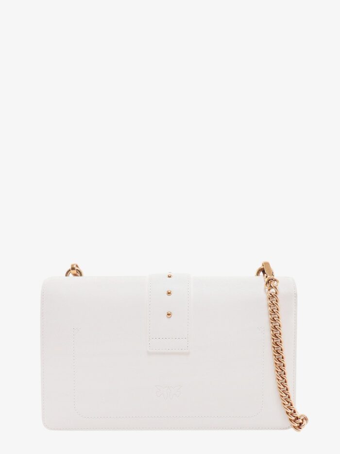 Pinko Leather Shoulder Bag With Love Birds Buckle