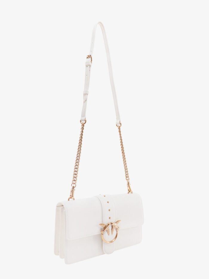 Pinko Leather Shoulder Bag With Love Birds Buckle