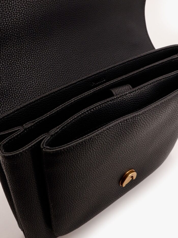 Pinko Leather Shoulder Bag With Metal Love Birds Buckle