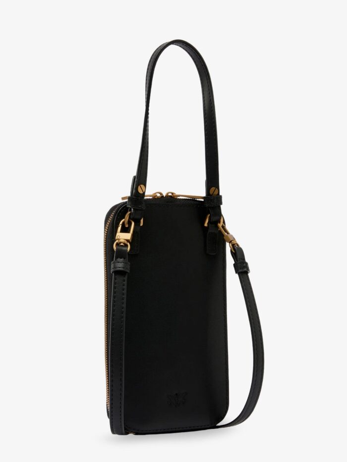 Pinko Leather Smartphone Case With Metal Love Birds Logo