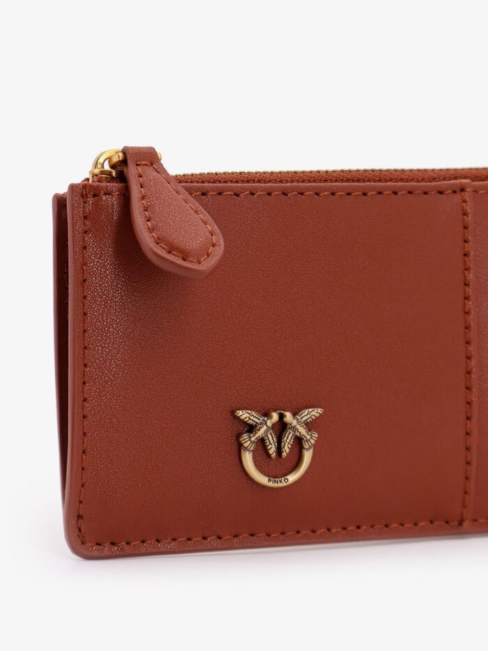 Pinko Leather Wallet With Love Birds Logo
