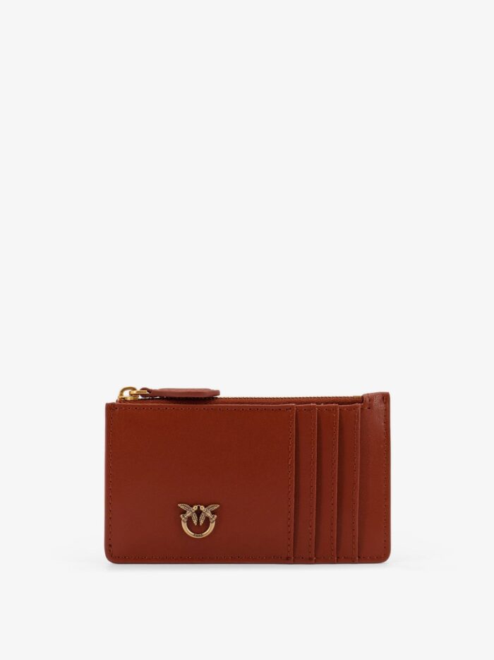Pinko Leather Wallet With Love Birds Logo