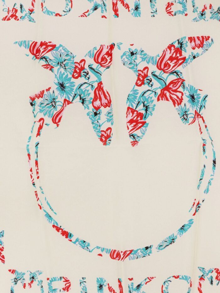 Pinko Limbo Silk And Viscose Blend Foulard With Multicolor Print