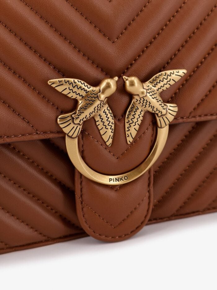 Pinko Love Bag One Quilted Leather Crossbody Bag