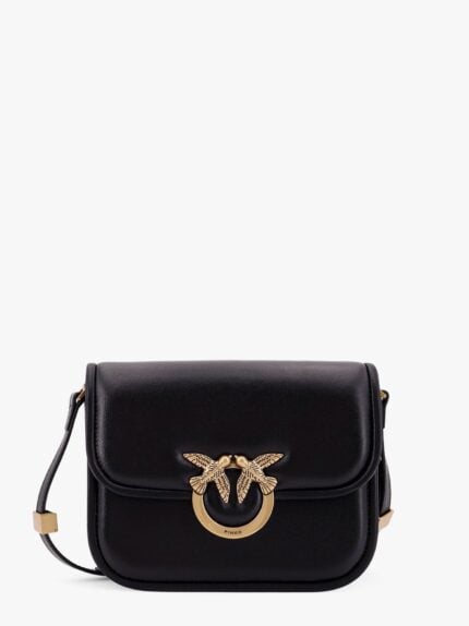 Pinko Love Box Leather Crossbody Bag