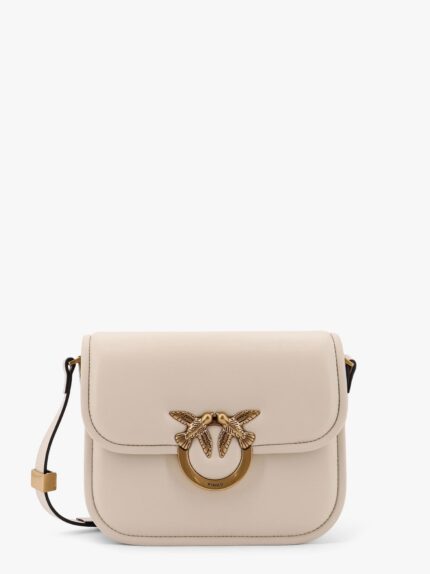Pinko Love Box Leather Crossbody Bag