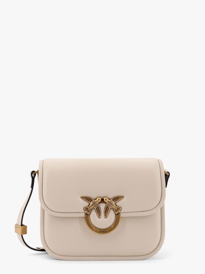 Pinko Love Box Leather Crossbody Bag