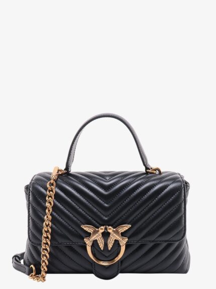 Pinko Love Lady Matelassé Leather Handbag With Love Birds Buckle