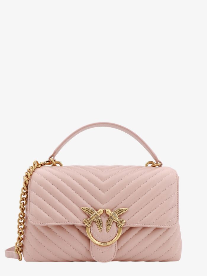 Pinko Love Lady Matelassé Leather Handbag With Love Birds Buckle