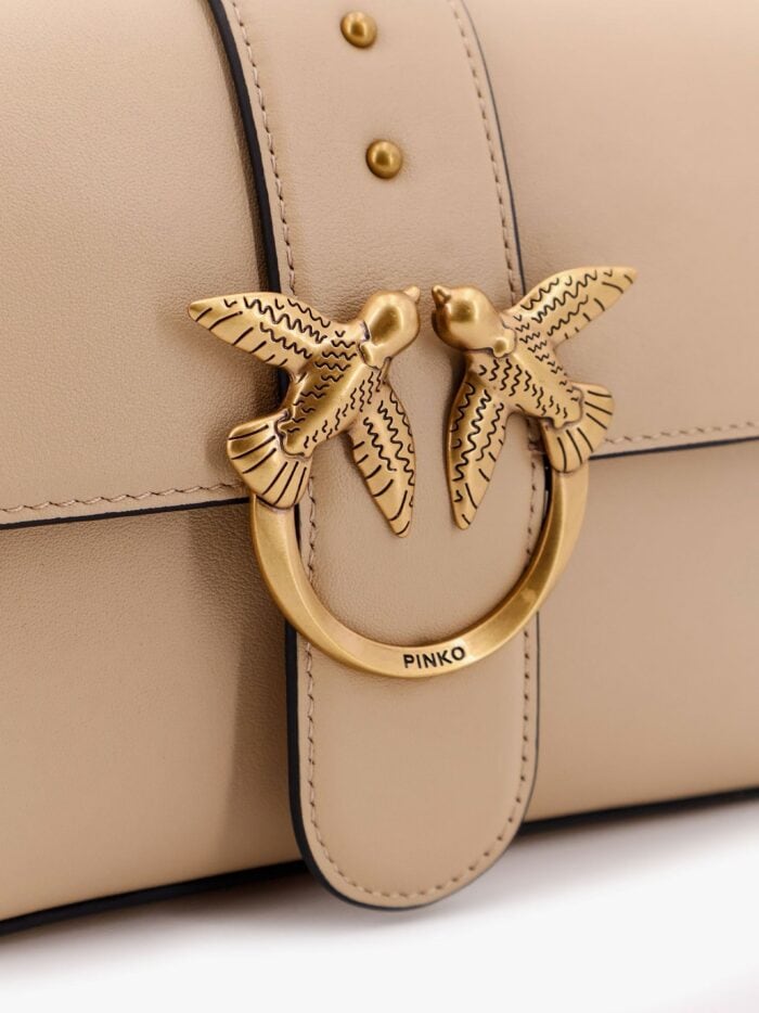 Pinko Love One Classic Leather Crossbody Bag