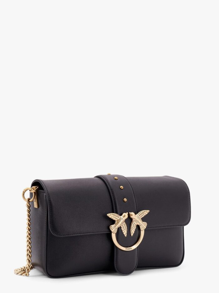 Pinko Love One Classic Leather Shoulder Bag