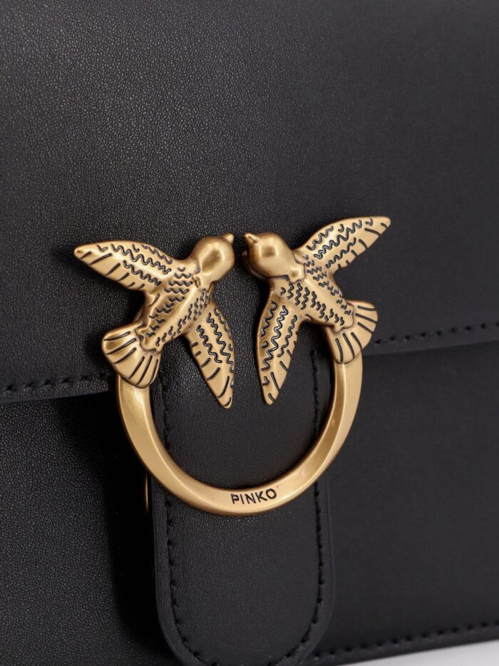 Pinko Love One Leather Crossbody Bag