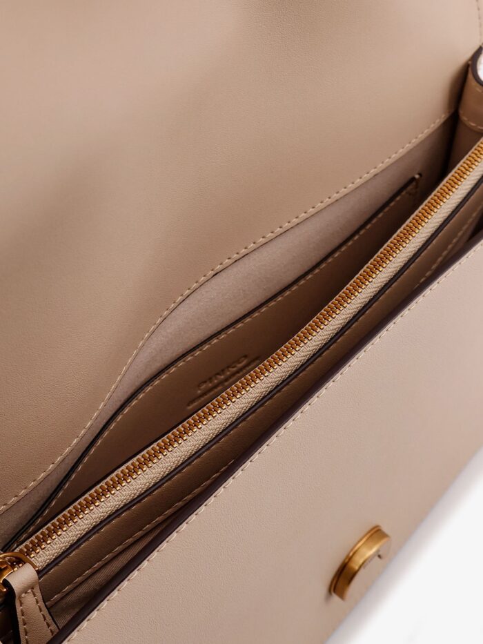 Pinko Love One Leather Crossbody Bag