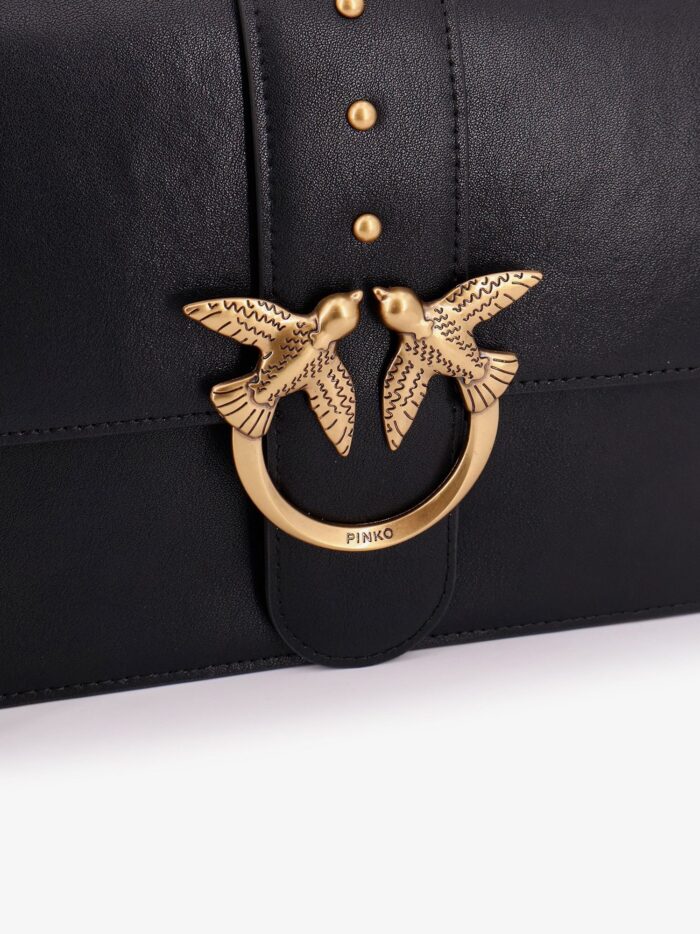 Pinko Love One Leather Shoulder Bag