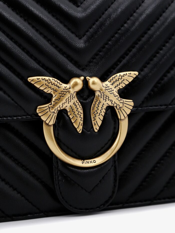 Pinko Love One Matelassé Leather Shoulder Bag