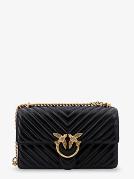 Pinko Love One Matelassé Leather Shoulder Bag