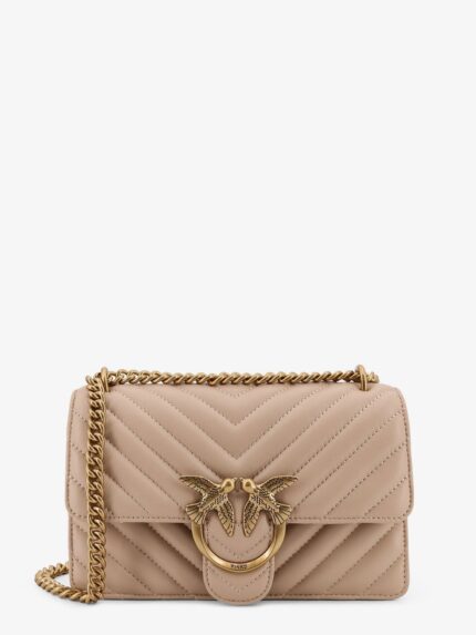 Pinko Love One Mini Quilted Leather Shoulder Bag