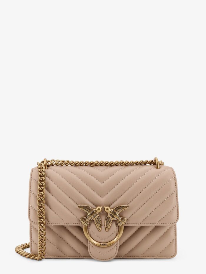 Pinko Love One Mini Quilted Leather Shoulder Bag