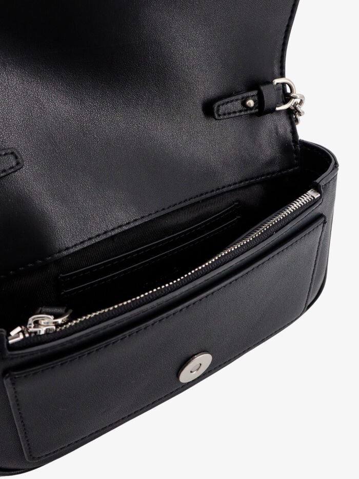 Pinko Love One Pocket Leather Shoulder Bag With Love Birds Buckle