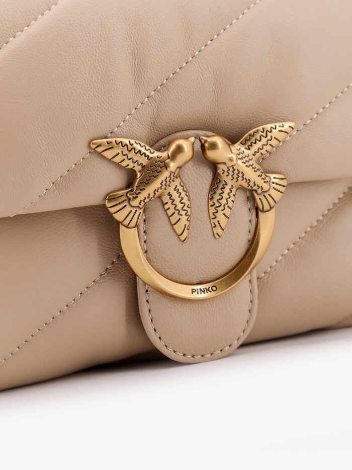 Pinko Love Puff Mini Matelassé Leather Shoulder Bag