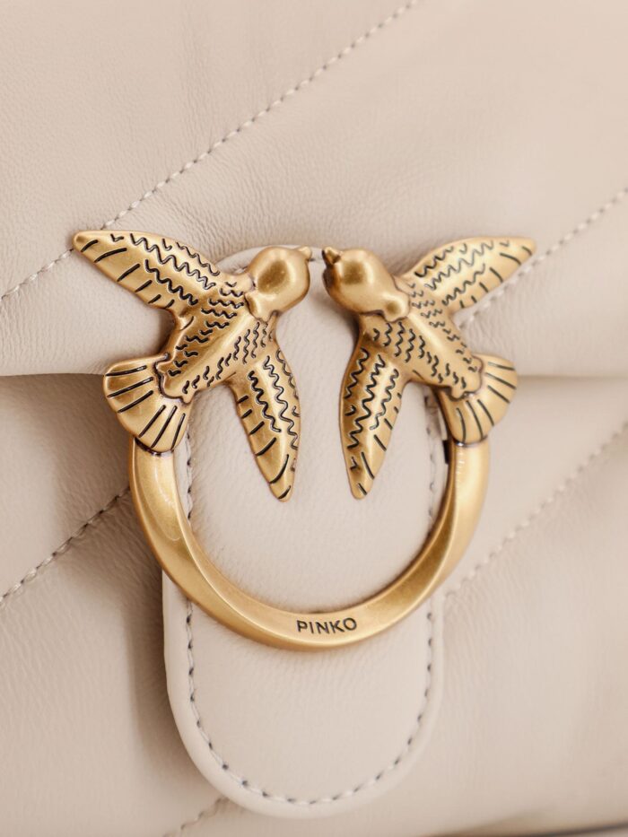 Pinko Love Puff Mini Quilted Leather Crossbody Bag