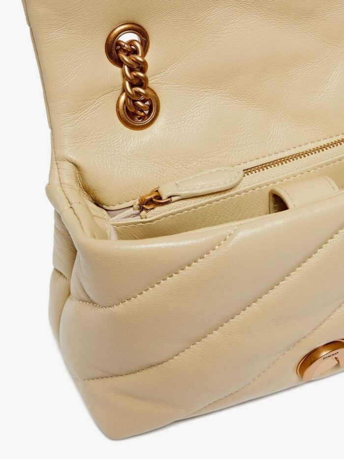 Pinko Love Puff Mini Quilted Leather Crossbody Bag