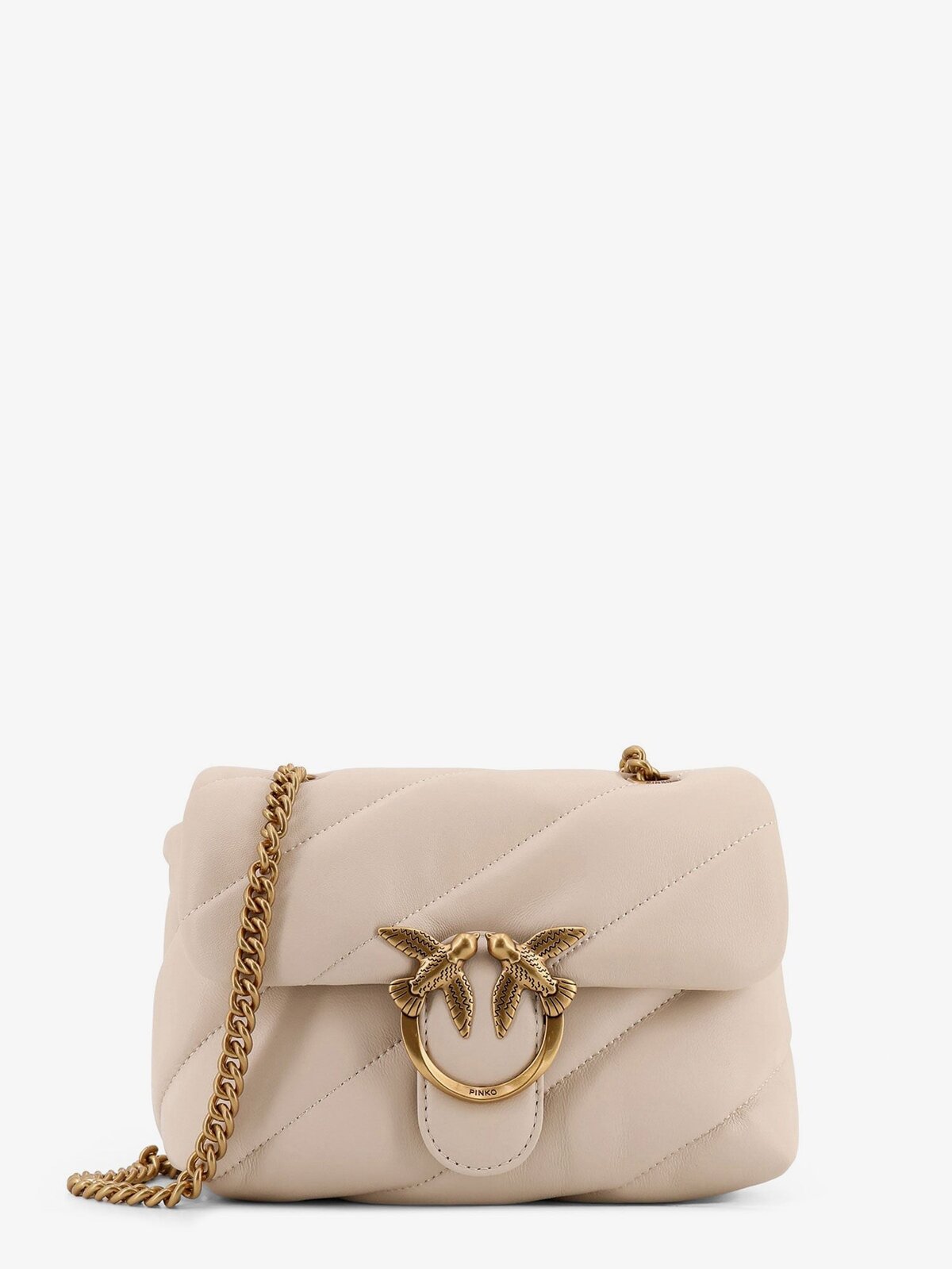 Pinko Love Puff Mini Quilted Leather Crossbody Bag