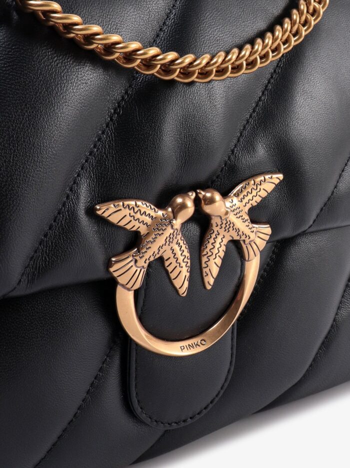 Pinko Love Puff Quilted Leather Crossbody Bag