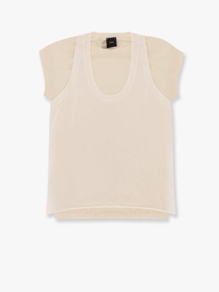 Pinko Mark Cotton Blend T-shirt With Combined Top
