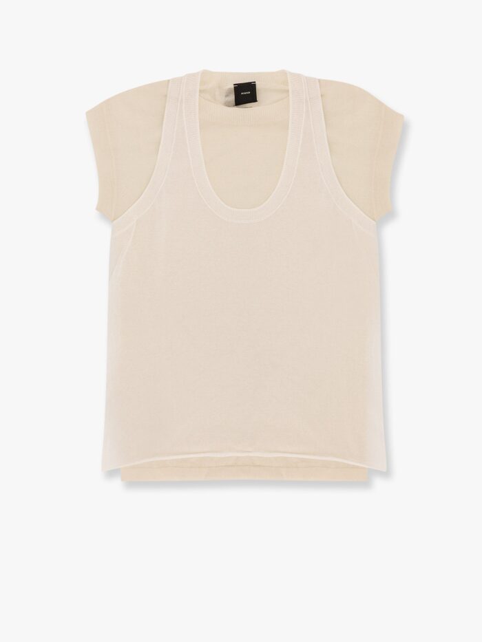 Pinko Mark Cotton Blend T-shirt With Combined Top