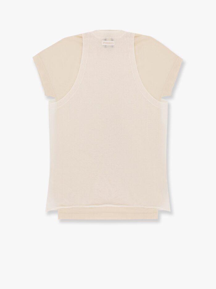 Pinko Mark Cotton Blend T-shirt With Combined Top