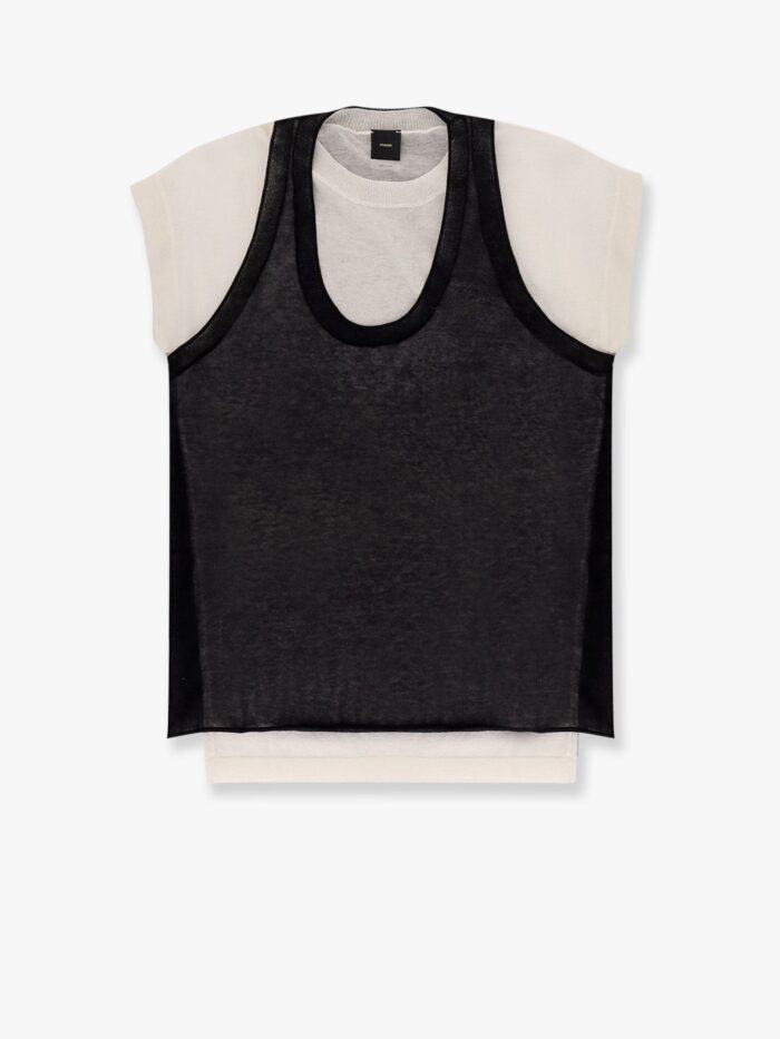 Pinko Mark Cotton Blend T-shirt With Combined Top