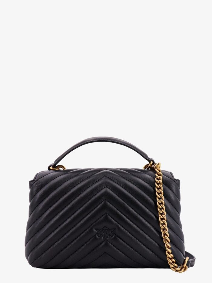 Pinko Matelassé Leather Handbag With Iconic Love Birds Buckle