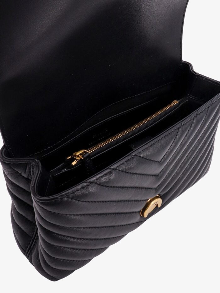 Pinko Matelassé Leather Handbag With Iconic Love Birds Buckle