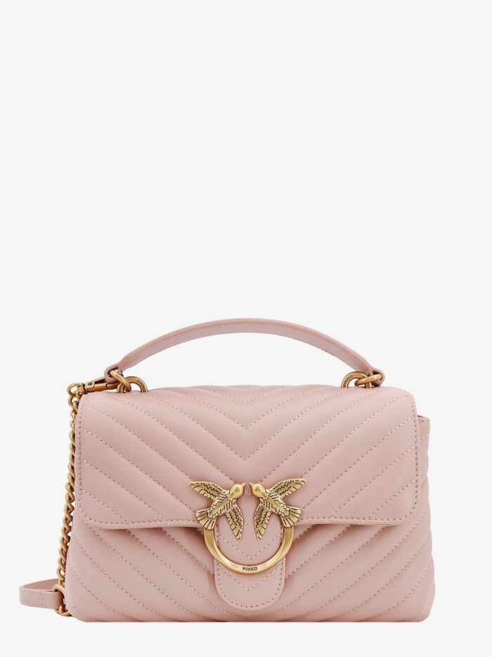 Pinko Matelassé Leather Handbag With Iconic Love Birds Buckle