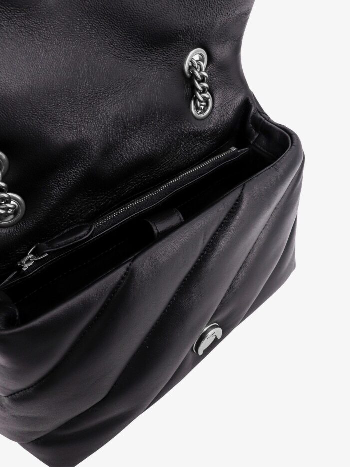 Pinko Matelassé Leather Shoulder Bag With Iconic Love Birds Buckle