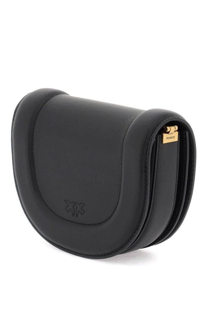 pinko mini love bag click round leather shoulder bag Pinko Mini Love Bag Click Round Leather Shoulder Bag